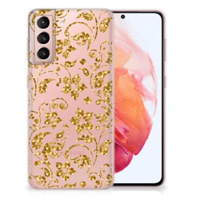 Samsung Galaxy S21 | TPU Case | Gouden Bloemen Samsung Galaxy S21 | TPU Case | Gouden Bloemen
