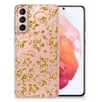 Samsung Galaxy S21 | TPU Case | Gouden Bloemen - thumbnail