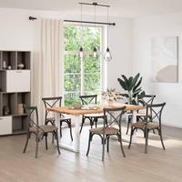 Eettafelpoten 2 st U-vormig 90x(72-73) cm staal wit - thumbnail