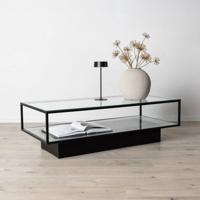 Nohr Salontafel 'Sheema' Glas, 130 x 60cm, kleur Zwart - thumbnail