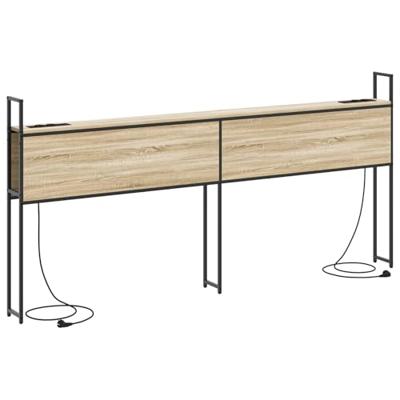 Opberghoofdbord met hoofdeinde met opslag Sonoma eiken 200 cm Bewerkt hout Opberghoofdbord met hoofdeinde met opslag Sonoma eiken 200 cm Bewerkt hout