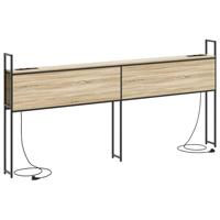 Opberghoofdbord met hoofdeinde met opslag Sonoma eiken 180 cm Bewerkt hout - thumbnail