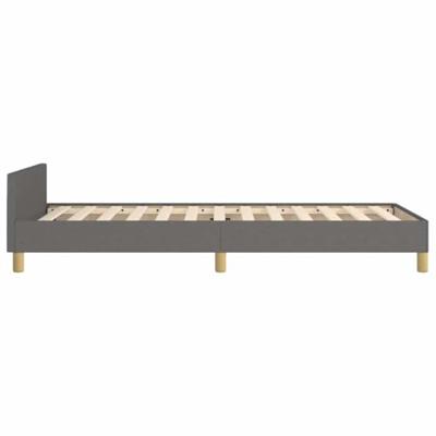Bedframe zonder matras 90x200 cm stof donkergrijs