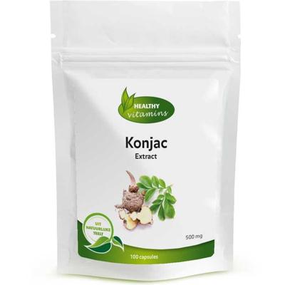 Konjac-extract (Glucomannan) | 100 capsules | Vitaminesperpost.nl