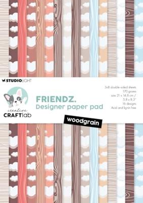 Creative Craftlab • friendz design paper pad woodgrain