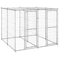 Hondenkennel met dak 4,84 m² gegalvaniseerd staal - thumbnail