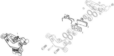 SRAM schijfrem "db8". disc brake db8 fr. 950mm