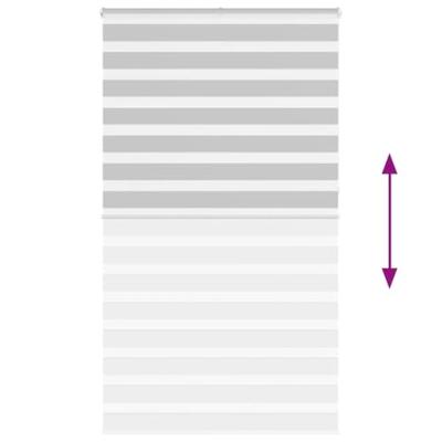 VidaXL Zebra rolgordijn 135x230 cm stofbreedte 130,9 cm lichtgrijs