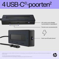 HP - PC 4K USB-C multiport hub, all-in-one kabel, vermogen tot 65 W, 4 USB-C-poorten met snelheden tot 10 Gbit/s, compatibel met Windows 10, Windows 11, WoA, ChromeOS, Android, MacOS, iPadOS, zwart - thumbnail