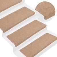 VidaXL Trapmatten zelfklevend 15 st 65x24,5x3,5 cm beige - thumbnail