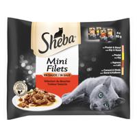 Sheba Mini Filets Traiteur Selectie in saus natvoer kat (zakjes 85 g) 12 x 85 g - thumbnail