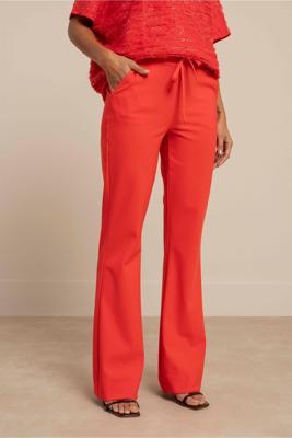 Studio Anneloes Flair Bnd Drawstring Trousers 13669 Flared 2800 Coral Red