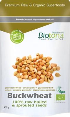 Biotona Buckwheat raw hulled & sprouted seeds bio 300 Gram Biotona Buckwheat raw hulled & sprouted seeds bio 300 Gram