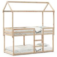 Stapelbedframe zonder matras massief grenenhout 90x190 cm - thumbnail