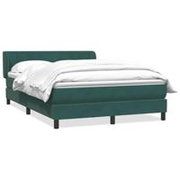 Boxspring met matras fluweel donkergroen 140x210 cm - thumbnail