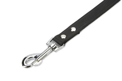 Hondenriem van leer 165cm x 20mm zwart