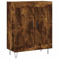 Dressoir 69,5x34x90 cm bewerkt hout gerookt eikenkleurig - thumbnail