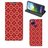 Motorola Moto G9 Power | Hoesje met Magneet | Batik Rood - thumbnail