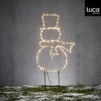 Luca Lighting Tuinsteker LED Sneeuwman 30x68.5 cm Warm Wit Licht - thumbnail