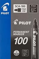 Permanente markeerstift Pilot Sca-100 Zwart (12 Stuks) - thumbnail
