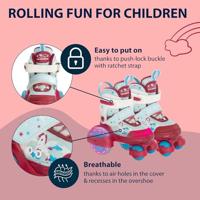 Hudora rolschaatsen my first quad led eenhoorn, maat 26-29 - thumbnail