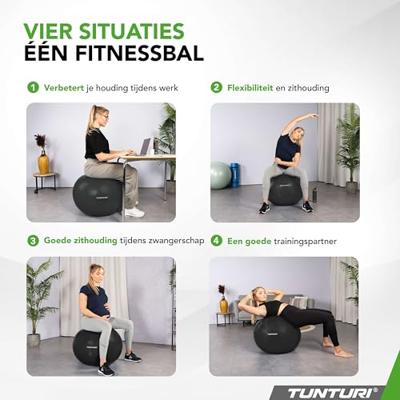 Fitnessbal Anti-Burst 90cm Black