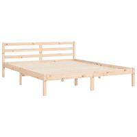 Bedframe met hoofdbord massief hout - thumbnail