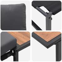 Tuinbankenset 2 pcs Antraciet Staal - thumbnail