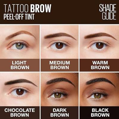 Maybelline Tattoo Brow Peel-Off Gel - 3 Dark Brown - Bruin - Langhoudende Peel-Off Wenkbrauwgel Maybelline Tattoo Brow Peel-Off Gel - 3 Dark Brown - Bruin - Langhoudende Peel-Off Wenkbrauwgel