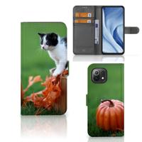 Xiaomi 11 Lite 5G NE | Mi 11 Lite | Telefoonhoesje | Met pasjeshouder | Kitten - thumbnail