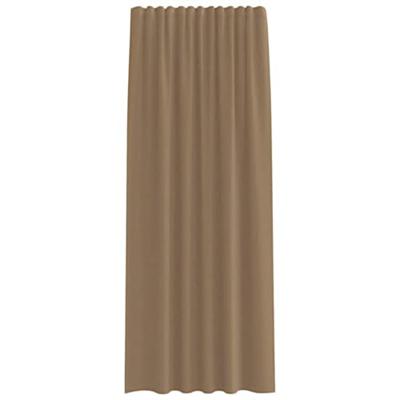 Gordijnen voile met roedezakken 2 st lichtbruin