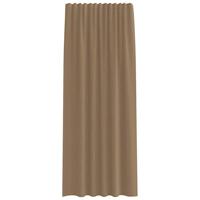 Gordijnen voile met roedezakken 2 st lichtbruin - thumbnail