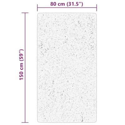 VidaXL Vloerkleed huarte laagpolig zacht wasbaar 80x150 cm crème