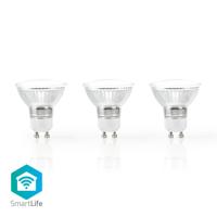 Nedis wifilw31crgu10 wi-fi smart led-lamp warm wit gu10 3-pack - thumbnail