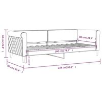 Slaapbank 80x200 cm fluweel donkergrijs - thumbnail
