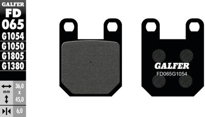 GALFER remblokken "fd065" brake pad fd065 g1054 organic