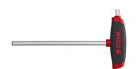 Wiha 6-Kant-Stiftschlüssel T-Griff 8x200mm Seitenabtrieb+mRing Inbussleutel Sleutelbreedte (metrisch): 8 mm Koplengte: 17 mm Afmeting, lengte: 200 mm - thumbnail
