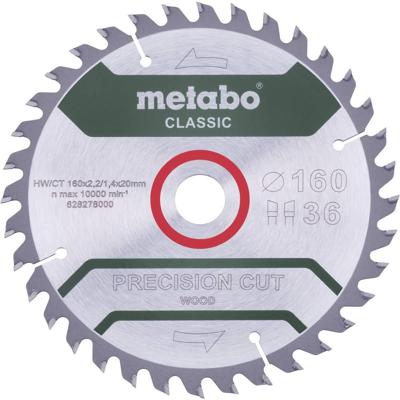 Metabo Accessoires Cirkelzaagblad | "Precision Cut Classic" | 160x20mm | Z36 WZ 10° - 628278000