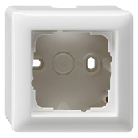 Gira System 55 Opbouwraam | 1-voudig | Inclusief Afdekraam | Polarwit - 66.051.32 - thumbnail