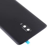 Originele batterij achtercover met camera lens voor OnePlus 6T (Frosted zwart) - thumbnail