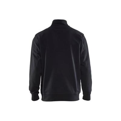 Blåkläder Sweatshirt bicolour met halve rits 33531158 | Zwart/Korenblauw | Maat 3XL - 7330509456255