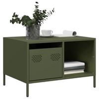 Salontafel 68,5x50x43,5 cm koudgewalst staal olijfgroen - thumbnail