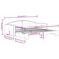 Slaapbank met onderschuifbed 100x200 cm fluweel blauw - thumbnail