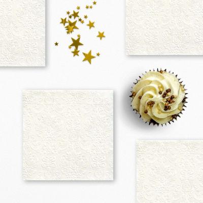 Gebaksservetten Elegance Pearl White (15st) Gebaksservetten Elegance Pearl White (15st)