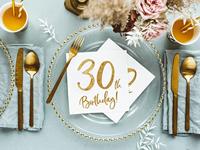Servetten 30th Birthday Goud - 20 Stuks - thumbnail