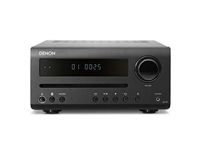 Denon D-T1 Stereo-Installatie met Bluetooth, CD-Speler, FM-Radio, Optische Ingang, 210 x 295 x 105, Zwart