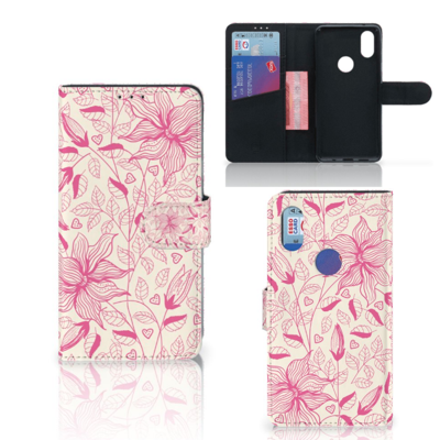 Xiaomi Mi Mix 2s Hoesje Pink Flowers Xiaomi Mi Mix 2s Hoesje Pink Flowers