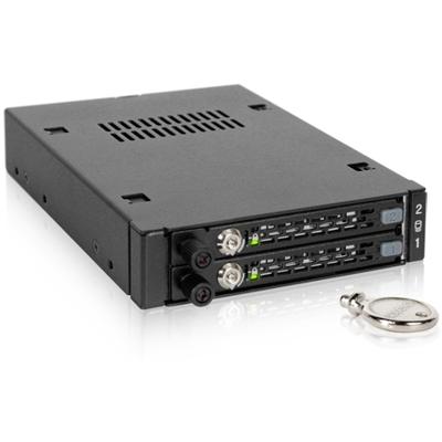 Icy Dock MB492SKL-B 3,5 SATA mobile rack voor 2x 2,5