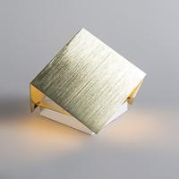 QAZQA Moderne wandlamp goud - Cube - thumbnail