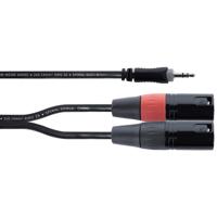 Cordial EY 3 WMM XLR Y-adapter [1x Jackplug male 3,5 mm - 2x XLR-stekker 3-polig] - thumbnail